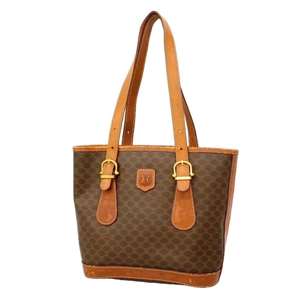 Celine Macadam Tote Bag, Brown, Women's